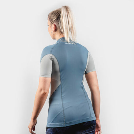 Gul Ladies S/S Rash Vest - Blue/Grey