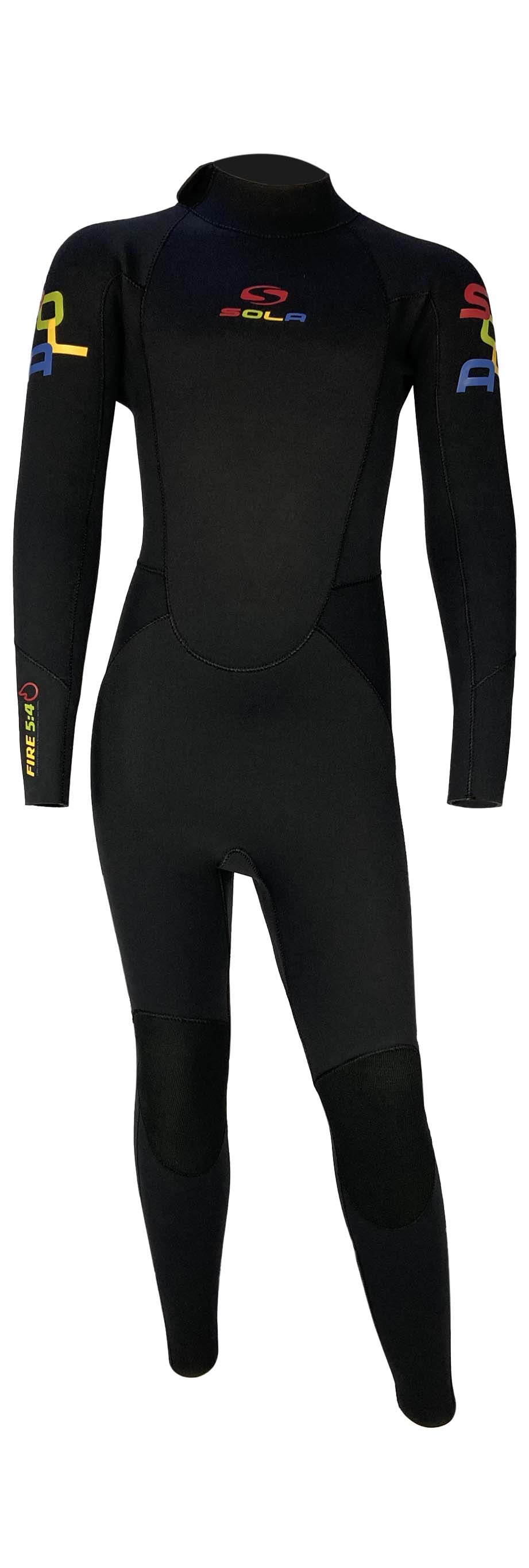 Sola Kids Fire 5/4 Winter Wetsuit Black/Grey