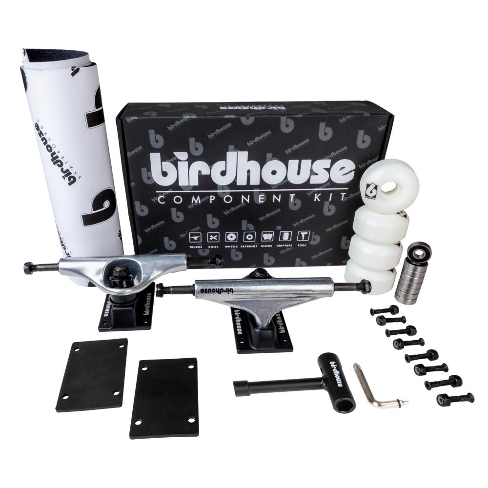 Birdhouse Skateboard Component Kit Silver/Black