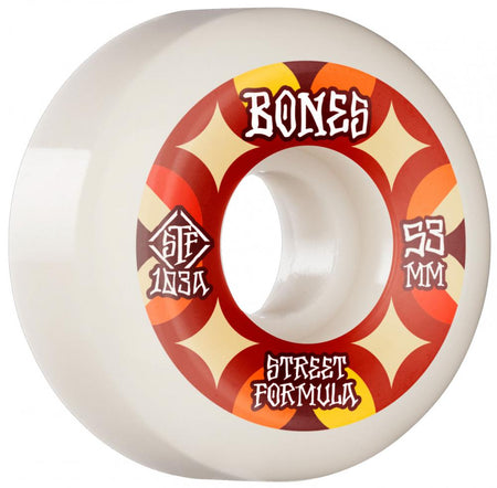 Bones STF Retros 103A 53mm V5 Sidecut Wheels - White