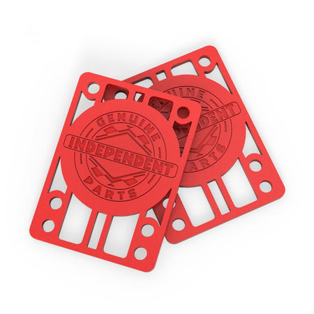 Independent 1/8" Riser Pads (Pack of 2) Red