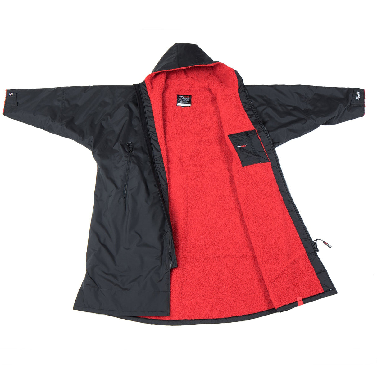 Dryrobe Advance - Long Sleeve - Black / Red