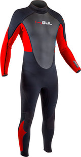 Gul Mens Response 3/2 mm Wetsuit - Black/Red