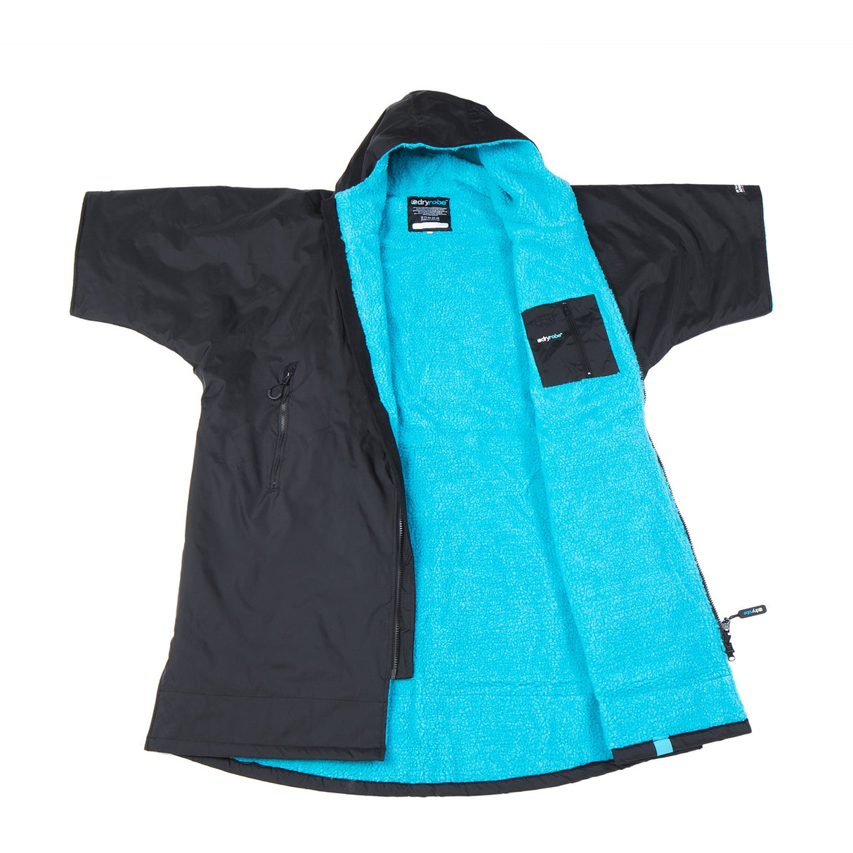 Dryrobe Advance - Short Sleeve - Black / Blue