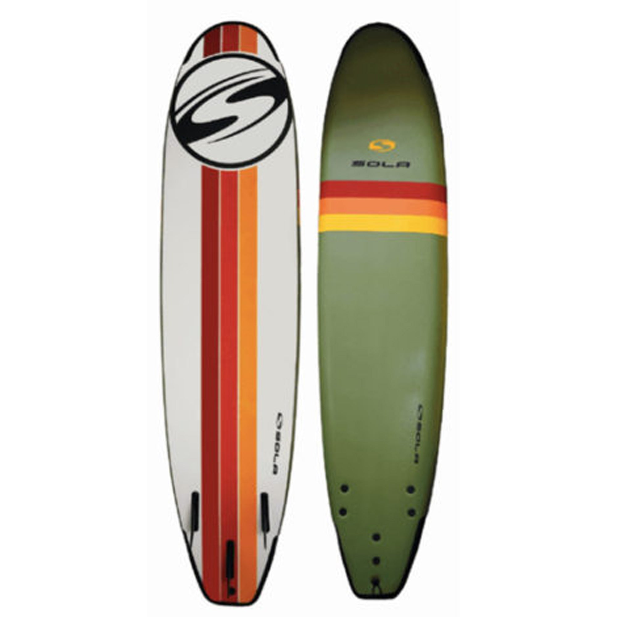 Sola Soft Surfboard - Khaki/Orange